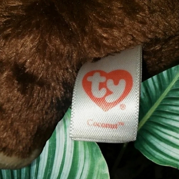 TY - Coconut The Monkey Beanie Boos Toy 6" X 4" Purple Brown Collectable Animal - Picture 3 of 3